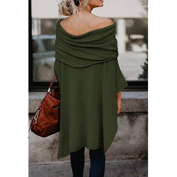 💎KAMILA Womens Off the Shoulder Poncho Top💎 - Picture 4 of 4